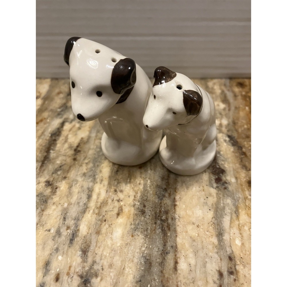 Vintage Lenox RCA Victor salt & pepper shakers Nipper "His Master's Voice Cork